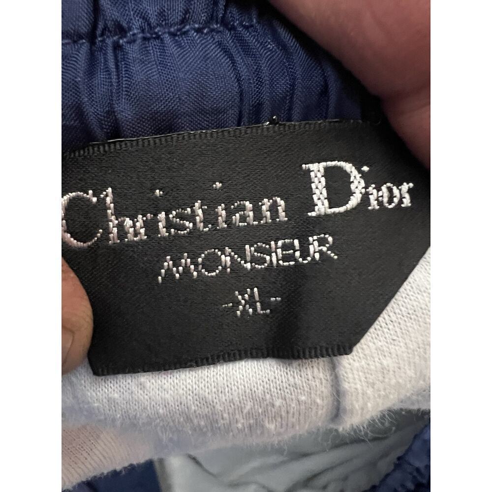 Vtg Christian Dior Monsieur Blue Windbreaker Pants Mens XL Lined Zip Cuffs - Picture 6 of 11